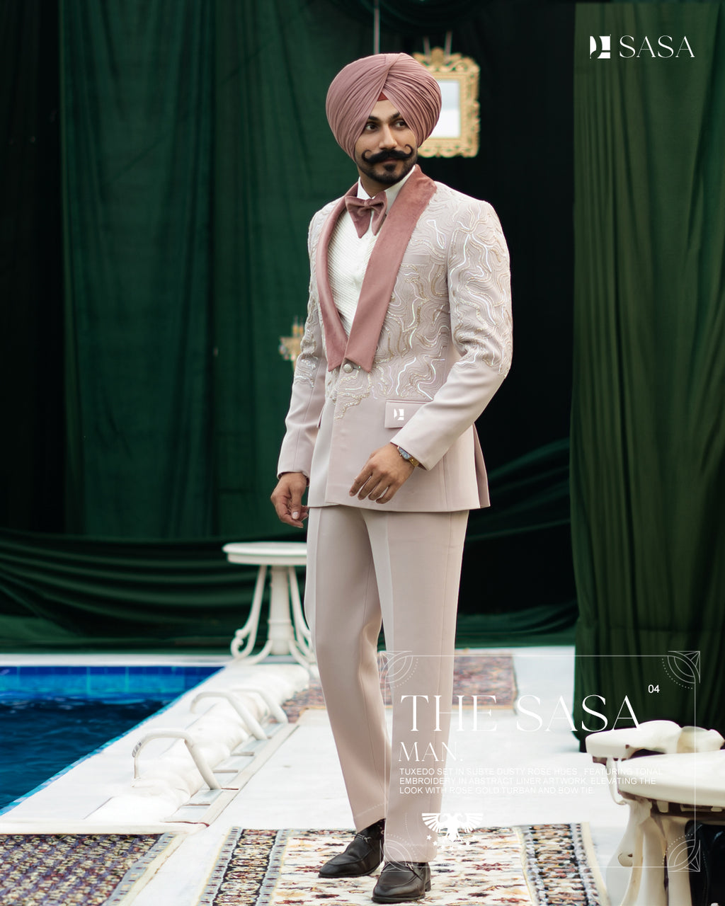 Dusty Rose 2pc Tuxedo Pant – A Cocktail Statement