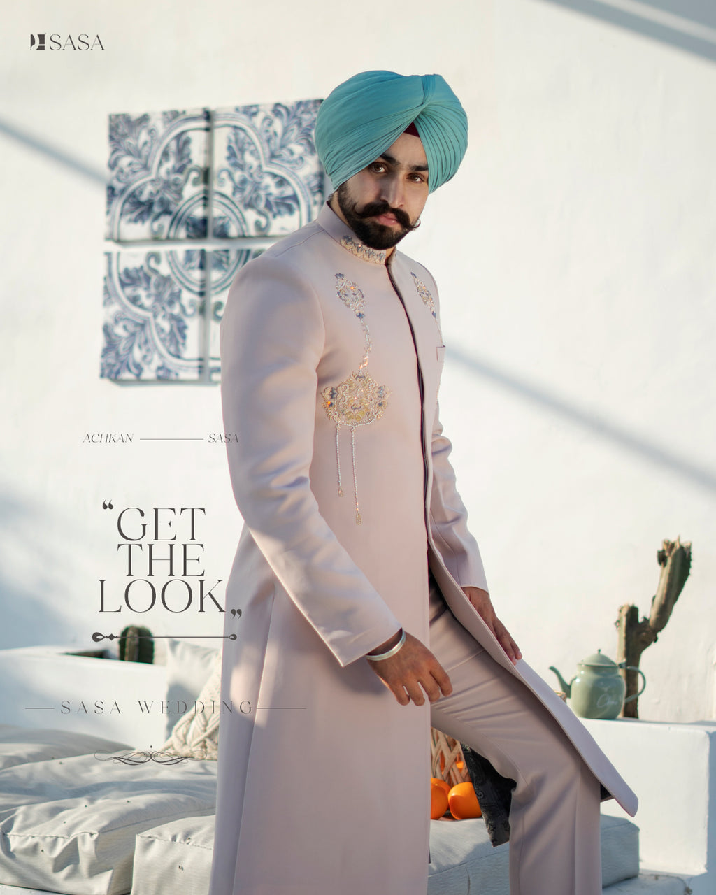 Dusty Rose Achkan Set – A Fusion of Modern & Indian Elegance