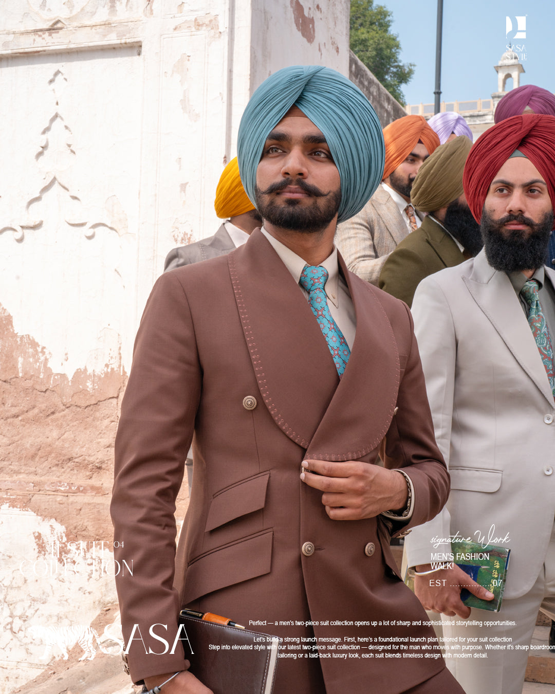Elegant Chocolate Brown Two-Piece Suit with Timeless Tailored