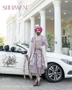 Royal Mauve Embroidered Sherwani Showcasing Timeless Elegance and Regal Craftsmanship