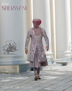 Royal Mauve Embroidered Sherwani Showcasing Timeless Elegance and Regal Craftsmanship