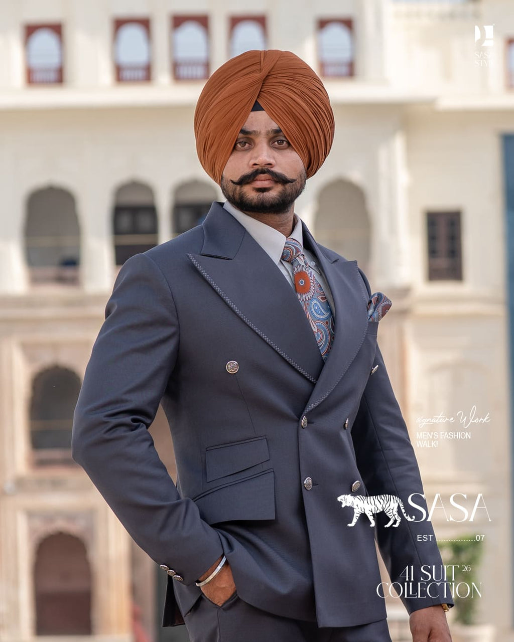 Brown pagg, Tie and Pocket square