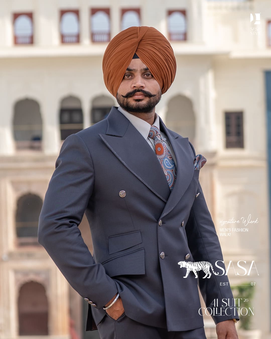 Brown pagg, Tie and Pocket square
