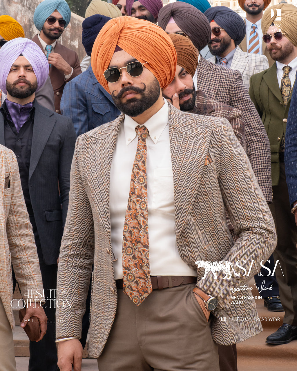 Orange Pagg, Tie and Pocket square
