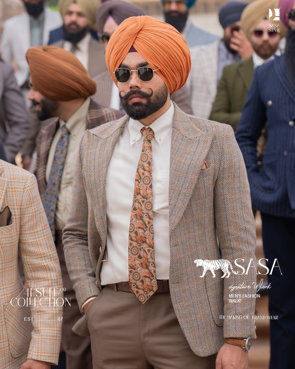 Orange Pagg, Tie and Pocket square