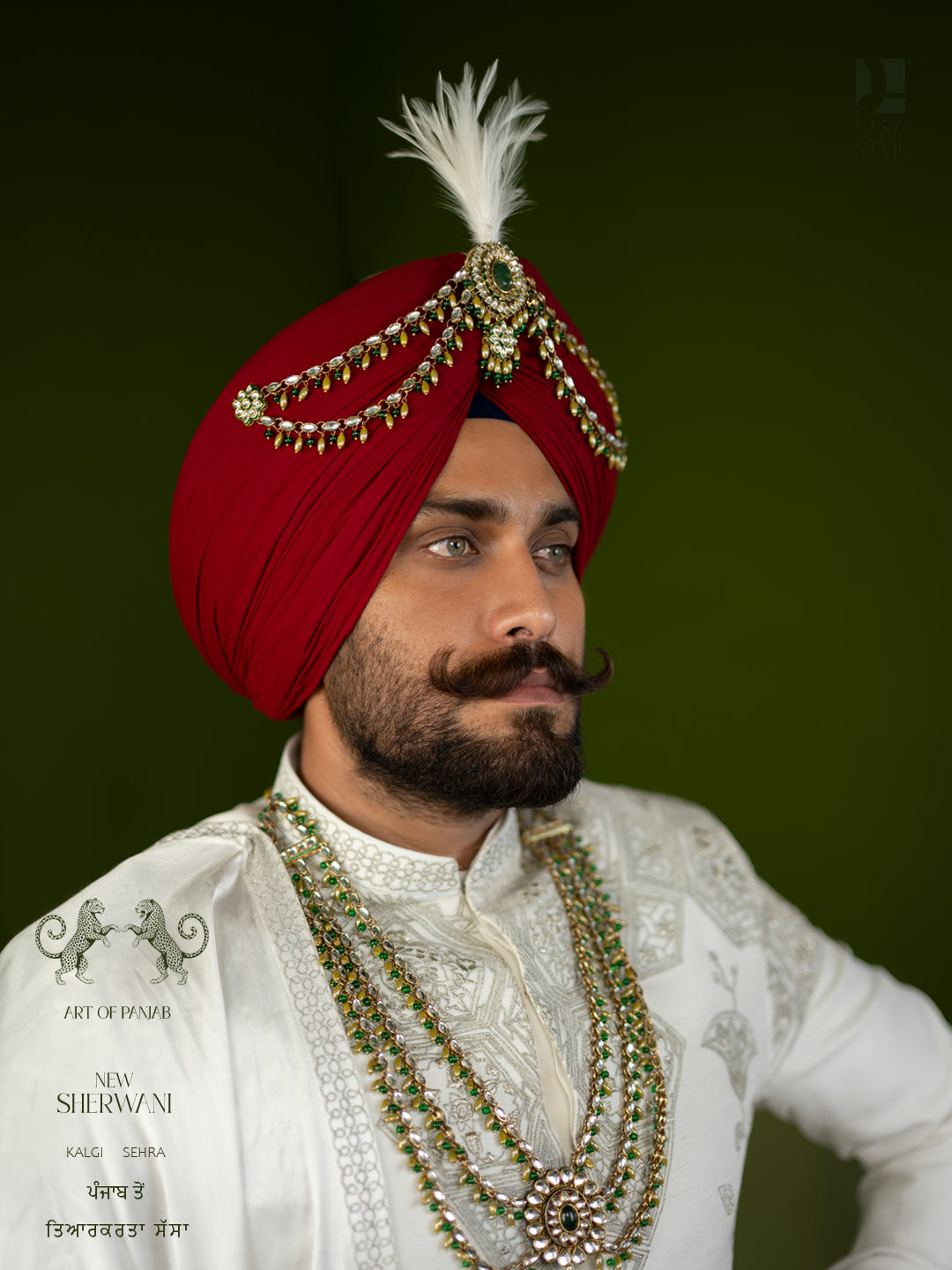 Mehndi Green Kalgi