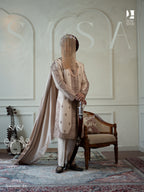 Dusky Peach Dori Work Sherwani