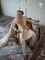 Dusky Peach Dori Work Sherwani