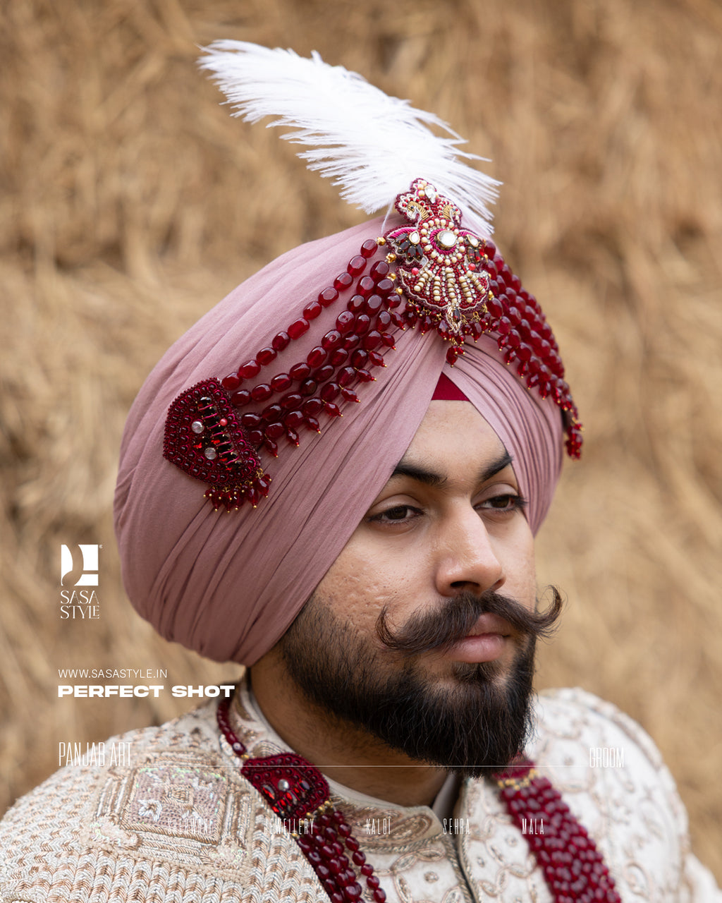 Maharaja Maroon Pearl Kalgi