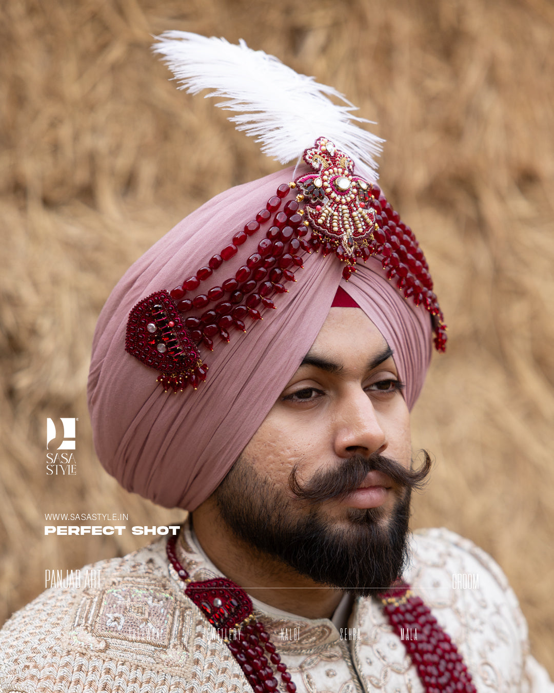 Maharaja Maroon Pearl Kalgi