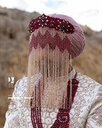 Maharaja Maroon Pearl Sehra