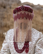 Maharaja Maroon Pearl Sehra