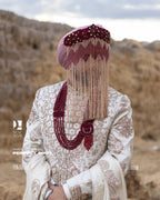 Maharaja Maroon Pearl Sehra