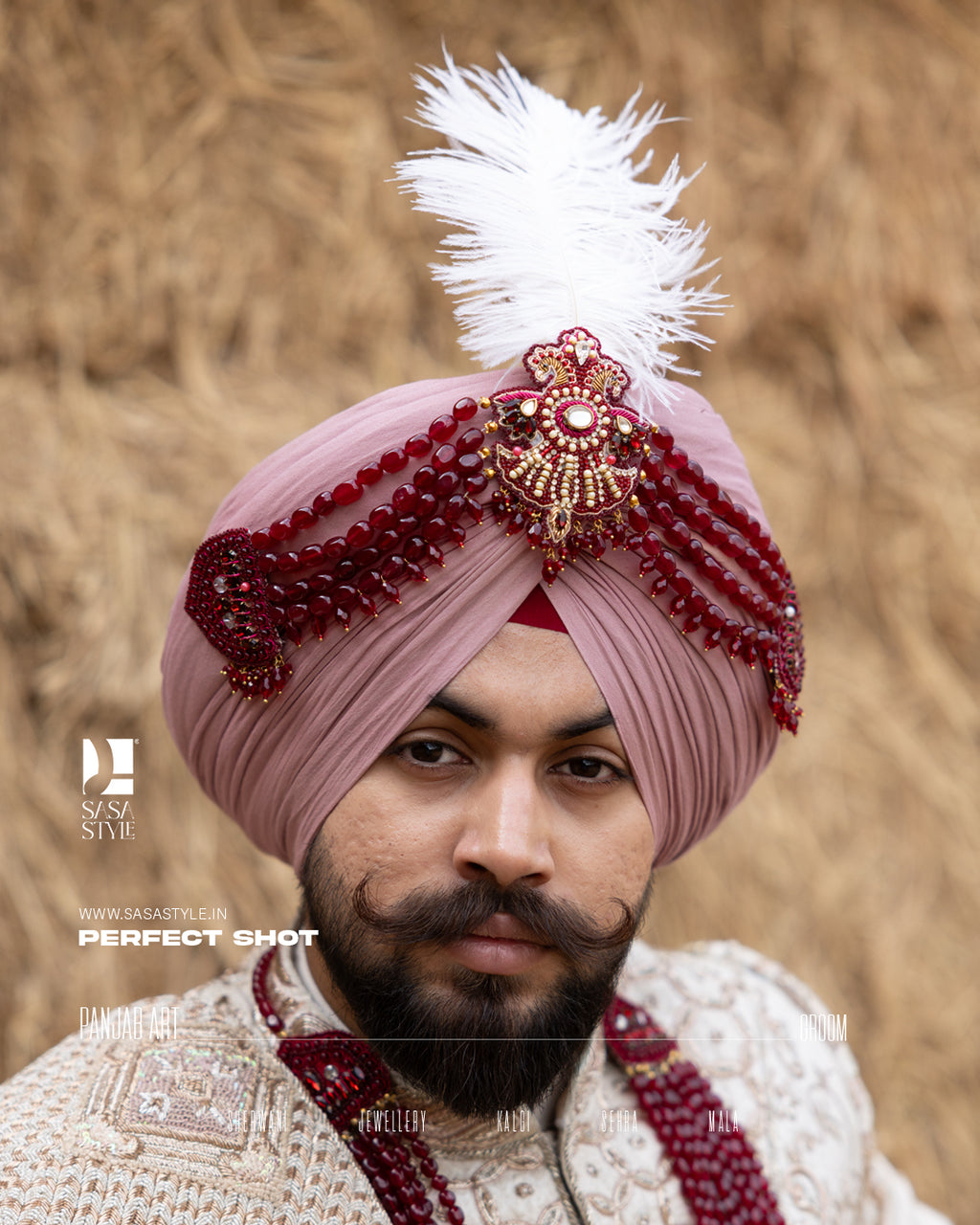 Maharaja Maroon Pearl Kalgi