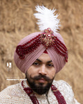 Maharaja Maroon Pearl Kalgi