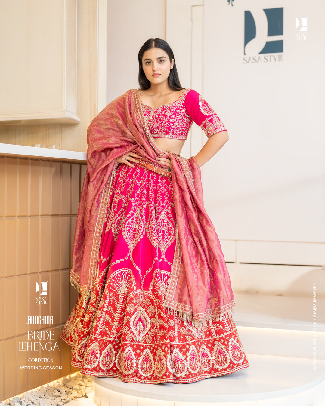 Gotta Patti Ombre Lehenga with Organza Dupatta