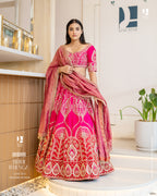 Gotta Patti Ombre Lehenga with Organza Dupatta
