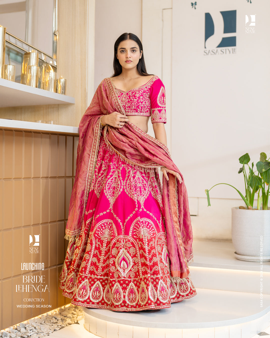 Gotta Patti Ombre Lehenga with Organza Dupatta