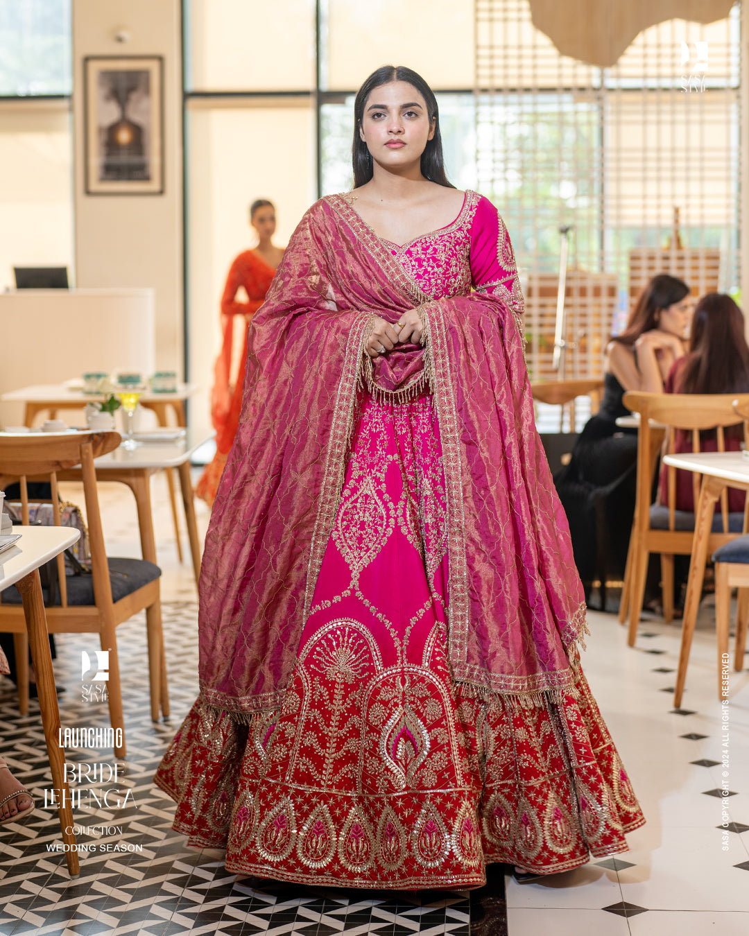 Gotta Patti Ombre Lehenga with Organza Dupatta