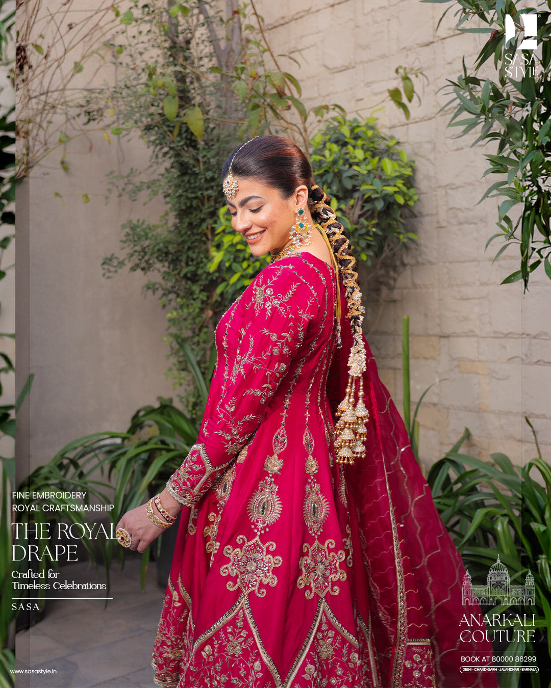 Graceful Rani Pink Embroidered Anarkali Set with Elegant Dupatta