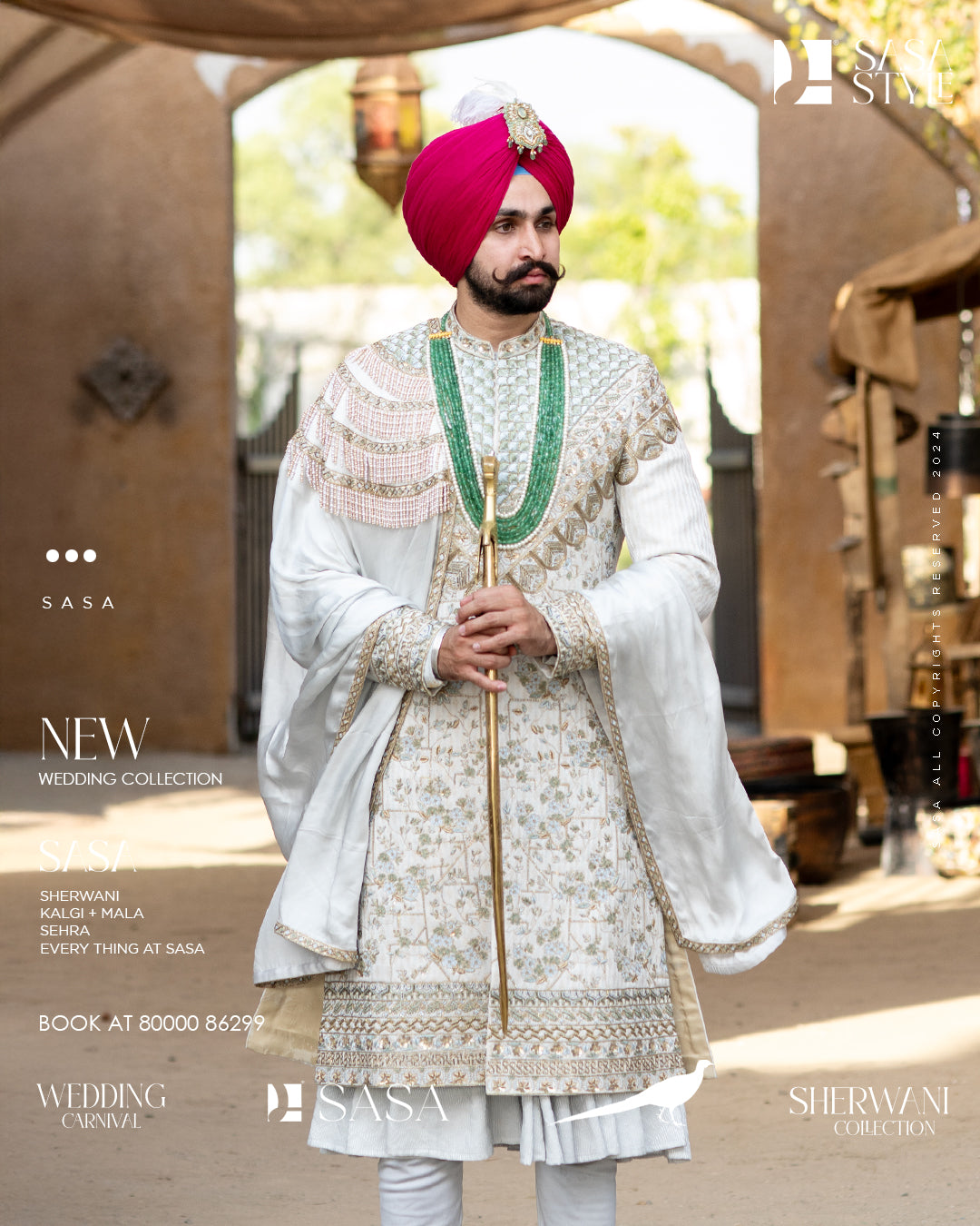 Grace in Grey Hand-Embellished Sherwani
