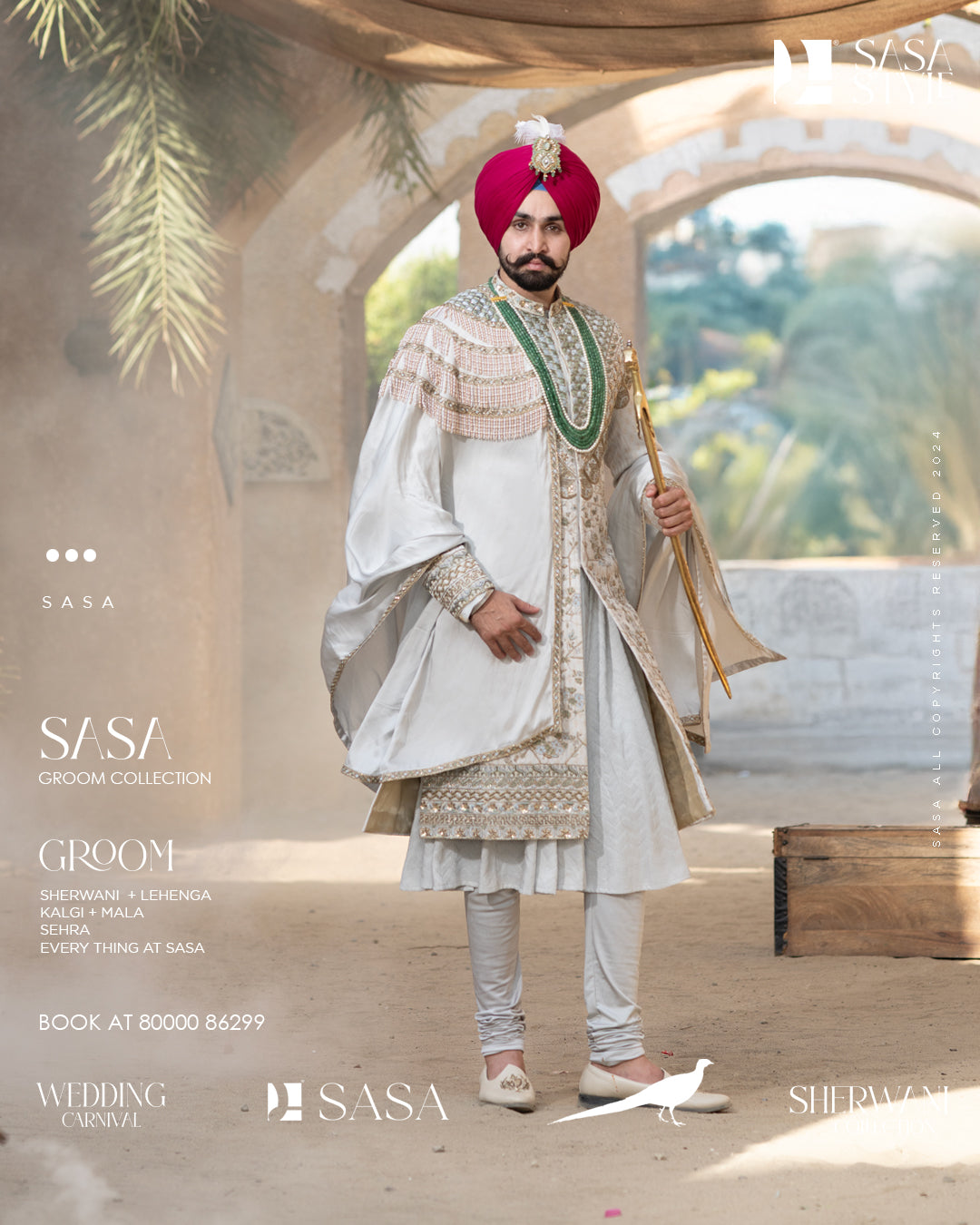 Grace in Grey Hand-Embellished Sherwani
