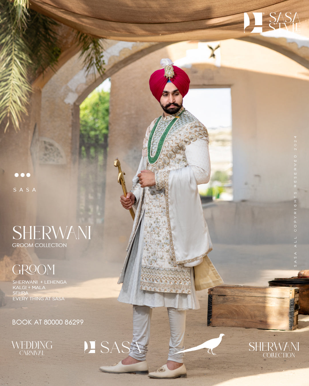 Grace in Grey Hand-Embellished Sherwani