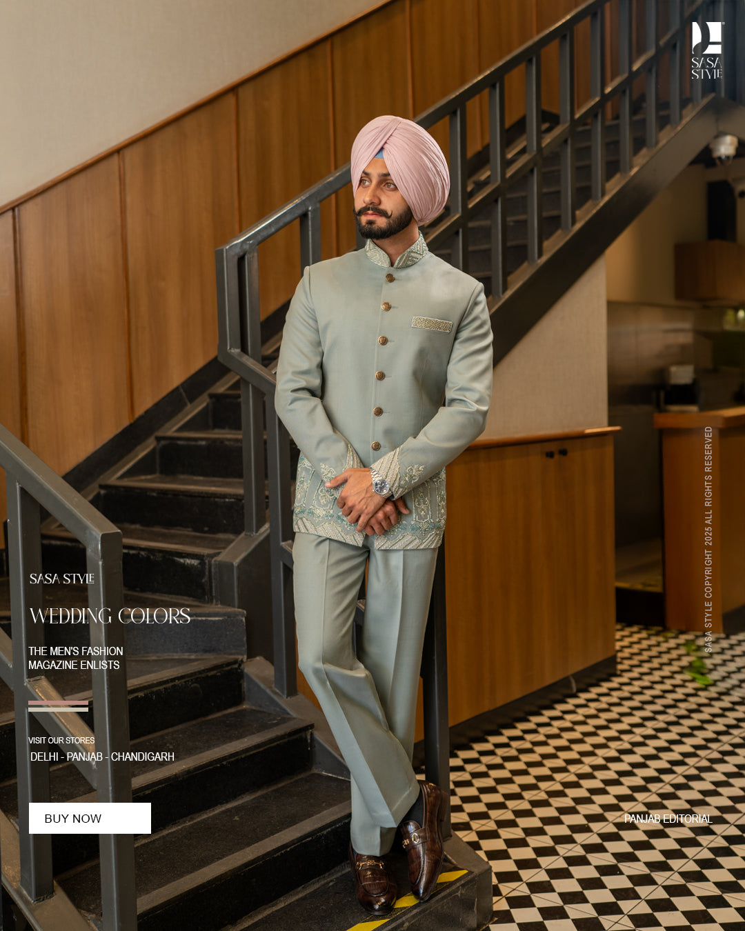 Grace in Light Blue Sage: The Timeless Band Gala Pant Style