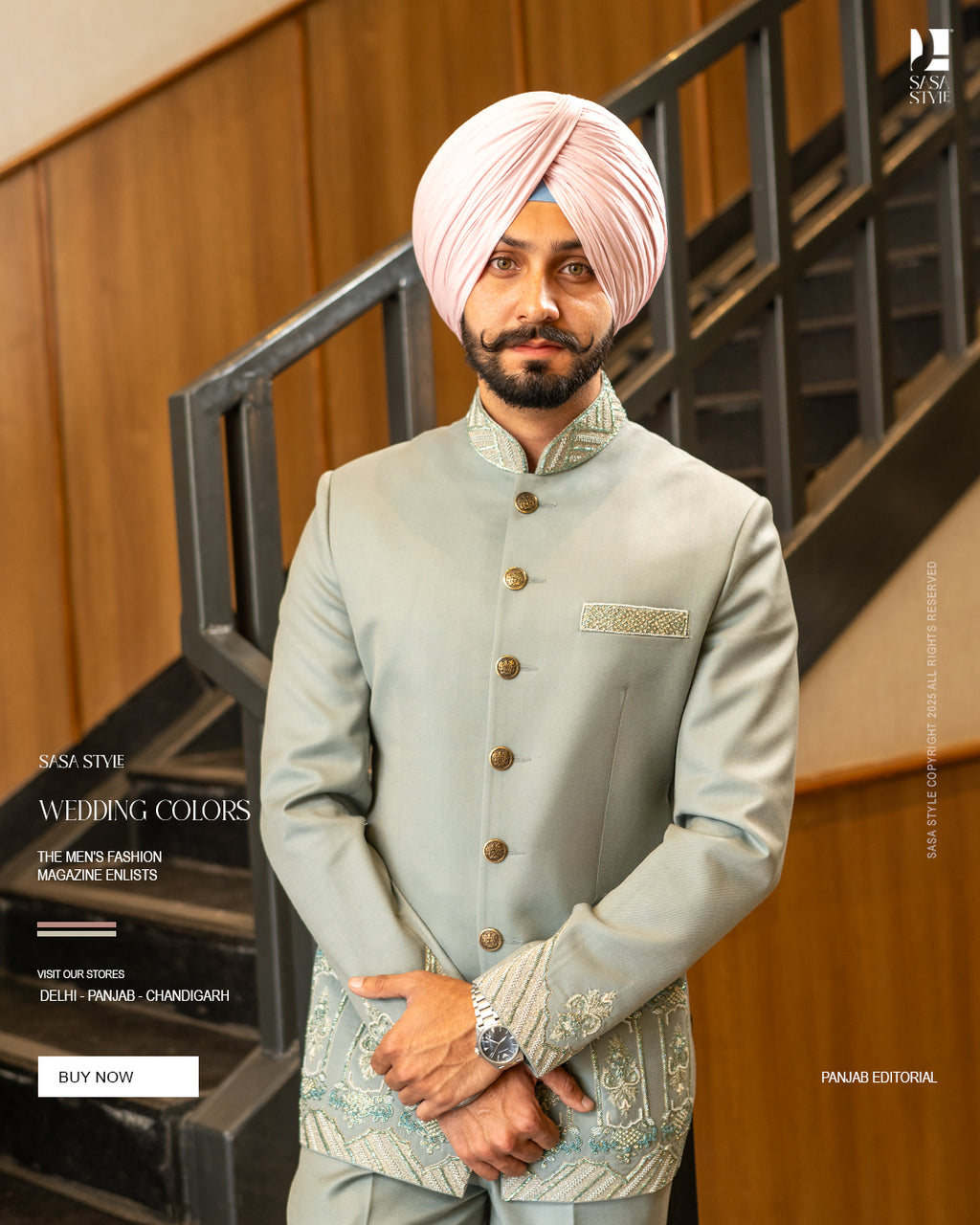 Grace in Light Blue Sage: The Timeless Band Gala Pant Style
