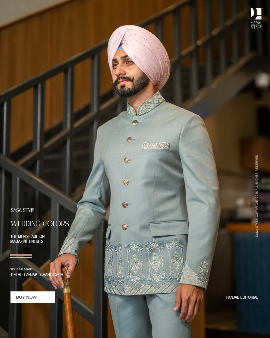 Grace in Light Blue Sage: The Timeless Band Gala Pant Style