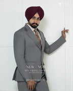 Gray 2pc Coat Pant