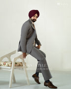 Gray 2pc Coat Pant