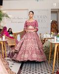 Exquisite Hand Embellished Kora Work Lehenga