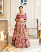 Exquisite Hand Embellished Kora Work Lehenga