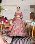 Exquisite Hand Embellished Kora Work Lehenga