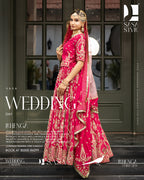Stunning Magenta Pink Pure Silk Lehenga with Hand Embroidery