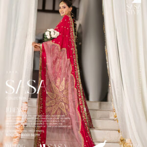 Stunning Magenta Pink Pure Silk Lehenga with Hand Embroidery