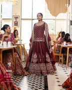 Elegant Maroon Lehenga for the Sophisticated Bride