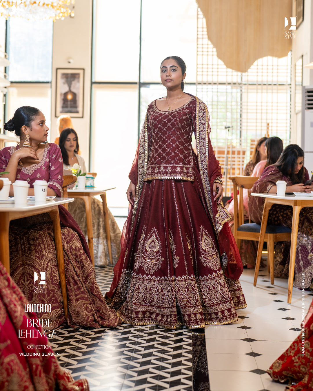 Elegant Maroon Lehenga for the Sophisticated Bride