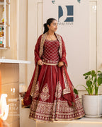 Elegant Maroon Lehenga for the Sophisticated Bride