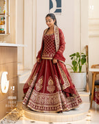 Elegant Maroon Lehenga for the Sophisticated Bride