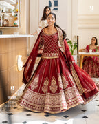 Elegant Maroon Lehenga for the Sophisticated Bride