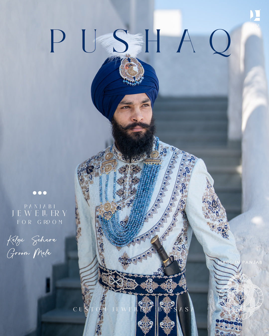 Midnight Blue Baaj Mala