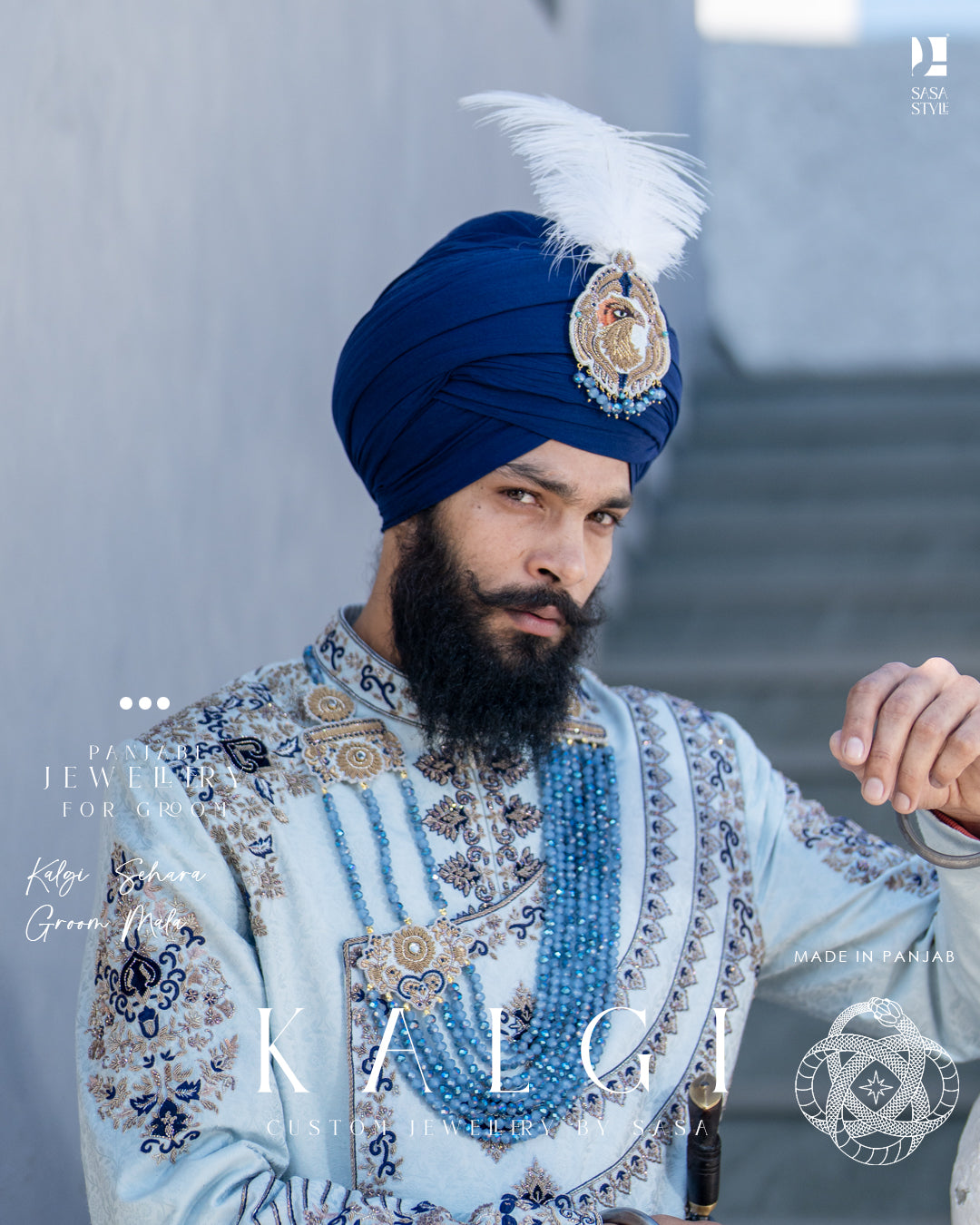 Midnight Blue Baaj Mala
