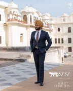 Midnight Blue Two-Piece Suit for Modern Elegance and Timeless Style