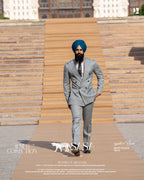 Mist Grey Two-Piece Suit for Modern, Elegant Formal Styling