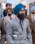 Mist Grey Two-Piece Suit for Modern, Elegant Formal Styling
