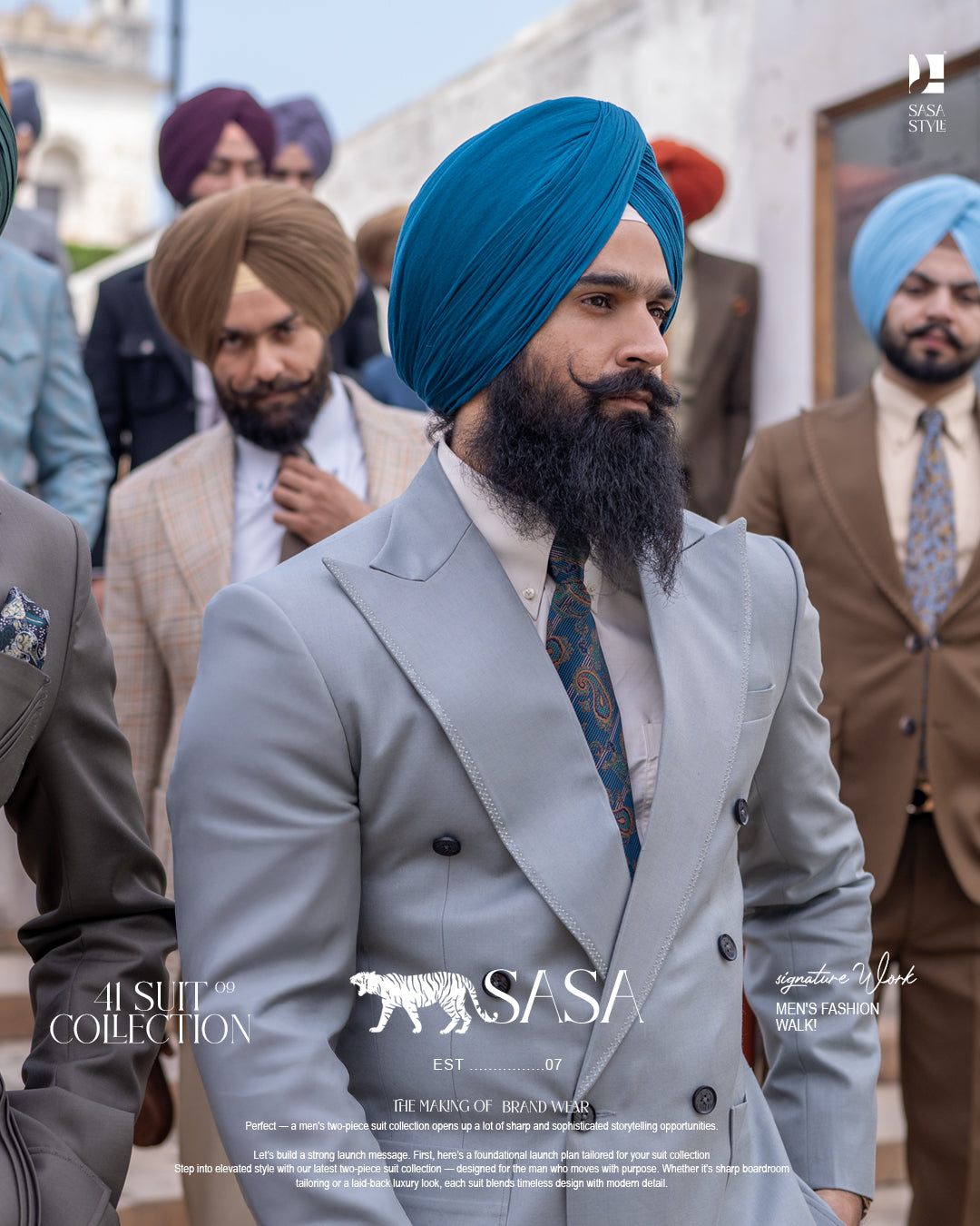 Mist Grey Two-Piece Suit for Modern, Elegant Formal Styling
