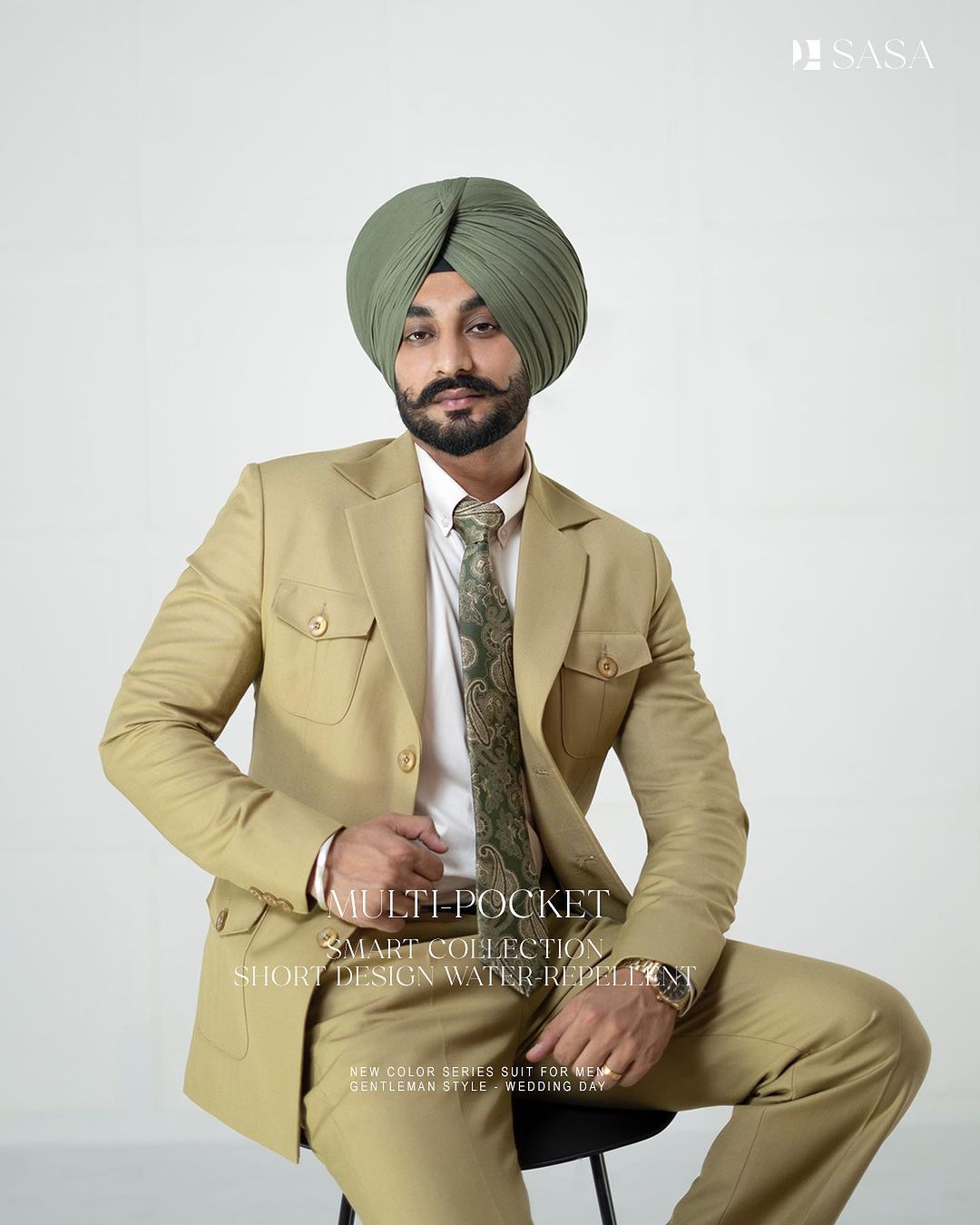 Moss Green 2pc Coat Pant