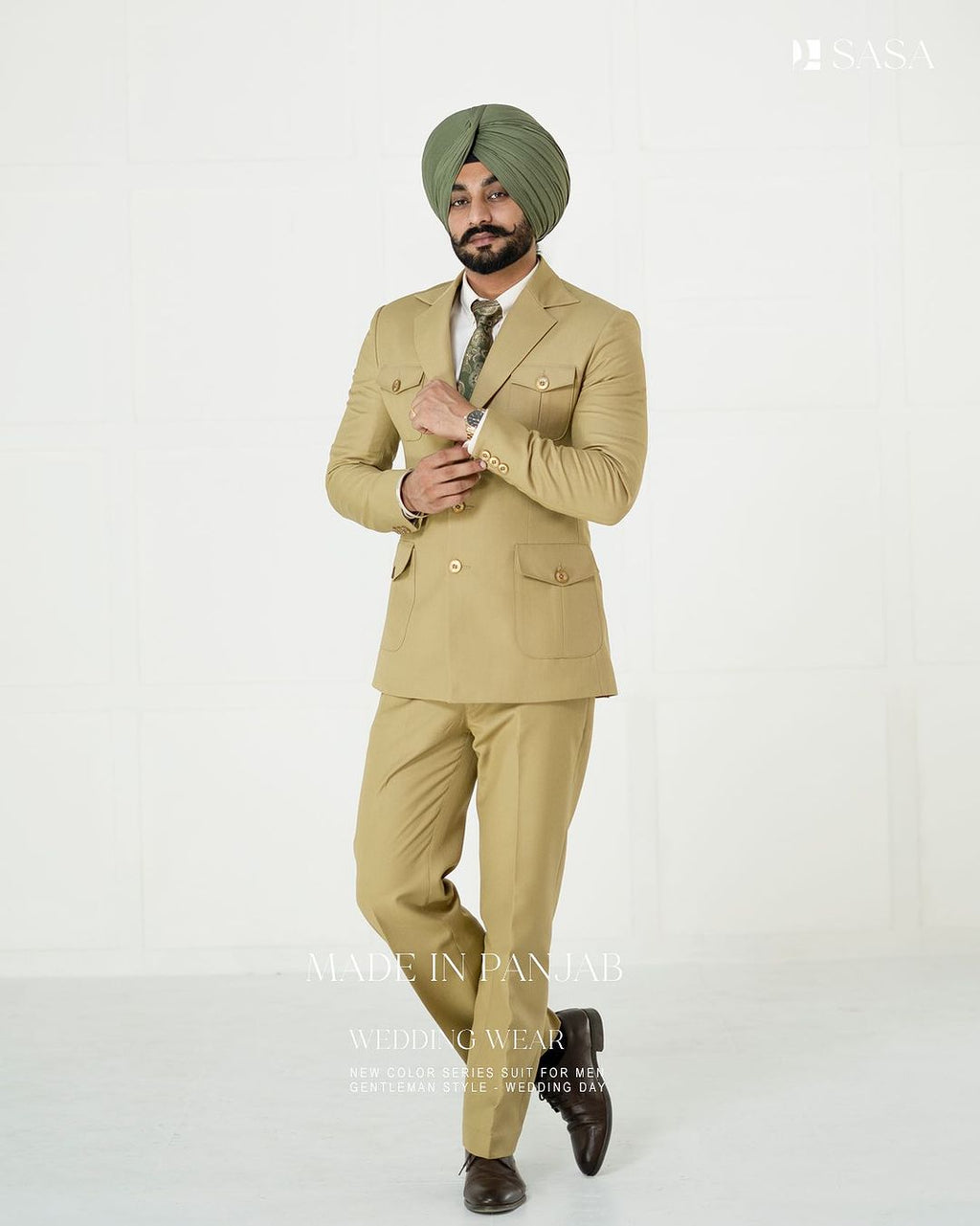 Moss Green 2pc Coat Pant